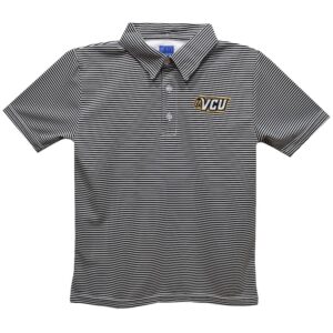 Toddler Vive La Fete Black VCU Rams Pencil Stripe Polo