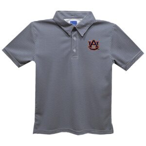 Youth Vive La Fete  Navy Auburn Tigers Pencil Stripe Polo