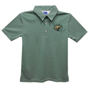 Youth Vive La Fete  Green Bemidji State Beavers Pencil Stripe Polo