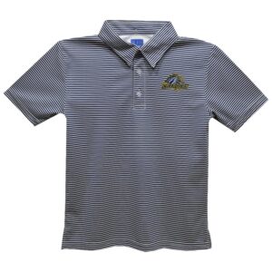 Youth Vive La Fete  Navy University of New Haven Chargers Pencil Stripe Polo