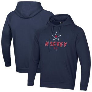 Men's Under Armour  Navy Robert Morris Colonials Hockey Rival Fleece Pullover Hoodie