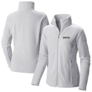 Women's Columbia  White Memphis Grizzlies Give & Go II Fleece Full-Zip Jacket