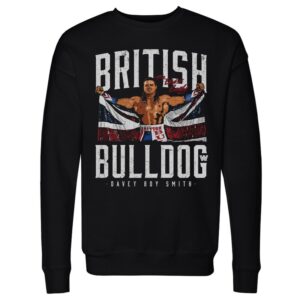 Men's 500 Level  Black British Bulldog Crewneck Pullover Sweatshirt