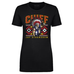 Women's 500 Level Black Chief Jay Strongbow Tomahawk T-Shirt
