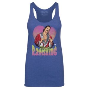 Women's 500 Level Heather Royal Rick Rude Simply Ravishing Heart Tri-Blend Tank Top