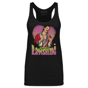 Women's 500 Level Heather Black Rick Rude Simply Ravishing Heart Tri-Blend Tank Top