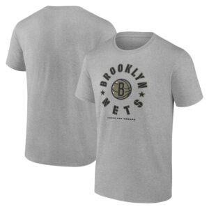 Men's Heather Gray Brooklyn Nets Hoops for Troops T-Shirt