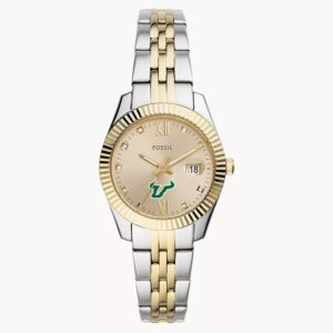 Women's Fossil South Florida Bulls Scarlette Two-Tone Stainless Steel Watch