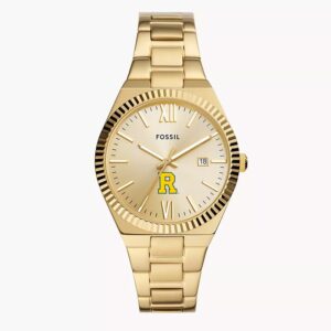 Women's Fossil Gold Rochester Yellow Jackets Scarlette Three-Hand Stainless Steel Watch