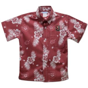 Toddler Vive La Fete Red Seattle Redhawks Hawaiian Print Button-Down Shirt