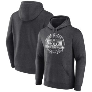 Men's Fanatics Charcoal Survivor Series War Games 2024 Circle Logo Pullover Hoodie