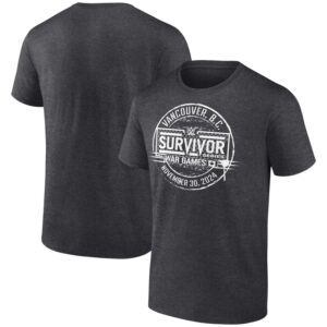 Men's Fanatics Charcoal Survivor Series War Games 2024 Circle Logo T-Shirt