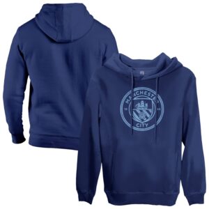 Men's 1863FC  Navy Manchester City Mono Badge Fleece Pullover Hoodie