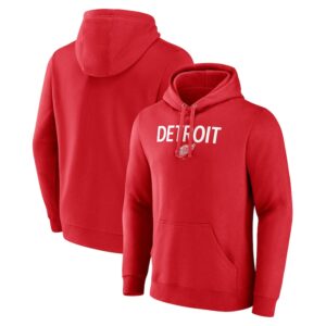 Men's  Red Detroit Red Wings Primary Logo Pullover Hoodie