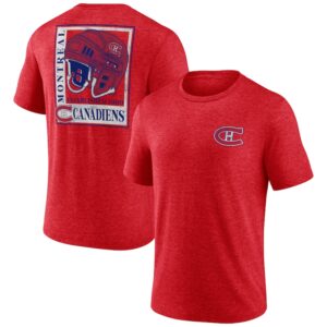 Men's  Red Montreal Canadiens Earnest Will Tri-Blend T-Shirt