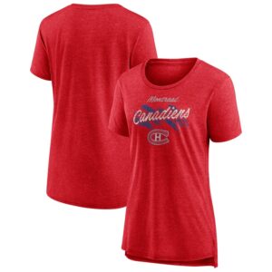 Women's Red Montreal Canadiens Hit the Ice Tri-Blend T-Shirt
