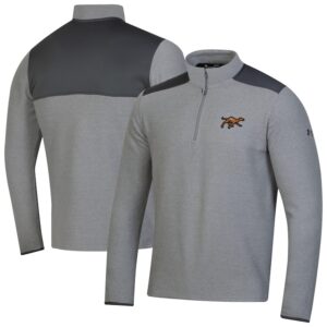 Men's Under Armour  Gray Campbell Fighting Camels CGI Microfleece Quarter-Zip Jacket