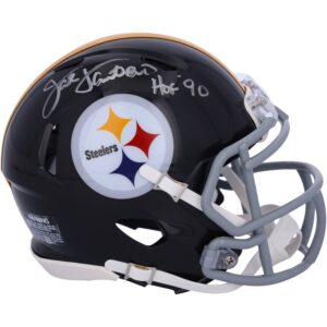 Jack Lambert Pittsburgh Steelers Autographed Riddell 1963-1976 Throwback Speed Mini Helmet with "HOF 90" Inscription