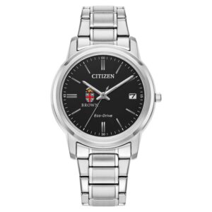 Women's Citizen Watch  Silver Brown Bears Classic Eco-Drive Black Dial Watch