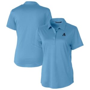 Women's Cutter & Buck  Powder Blue Arizona Diamondbacks Eco Textured Stretch Recycled Polo