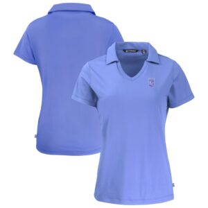 Women's Cutter & Buck Lavender Kansas City Royals Daybreak Eco DryTec Recycled V-Neck Polo