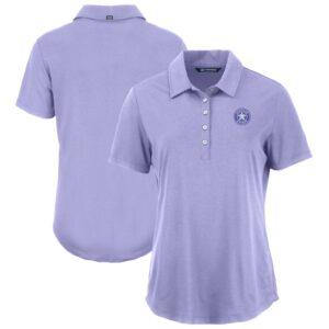 Women's Cutter & Buck Lavender Houston Astros Coastline Epic Comfort Eco Recycled Polo