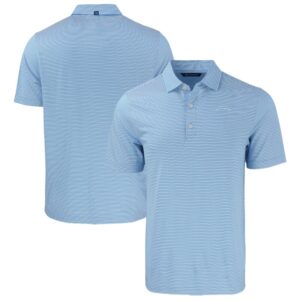 Men's Cutter & Buck Powder Blue Los Angeles Chargers Forge Eco Double Stripe Stretch Recycled Polo
