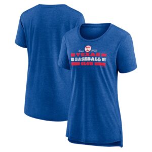 Women's Royal Texas Rangers Power Swing Tri-Blend T-Shirt