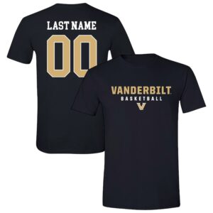 Unisex  Black Vanderbilt Commodores NIL Pick-A-Player Women's Basketball Shirsey T-Shirt
