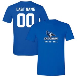 Unisex  Blue Creighton Bluejays NIL Pick-A-Player Women's Basketball Shirsey T-Shirt