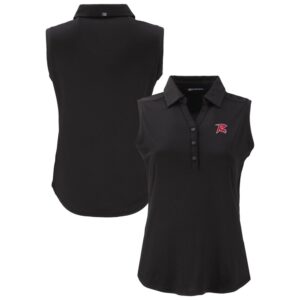 Women's Cutter & Buck  Black Richmond Flying Squirrels Forge Eco Stretch Recycled Sleeveless Polo