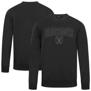 Men's Levelwear  Black Chicago Blackhawks Zane Darkmoon Pullover Sweatshirt