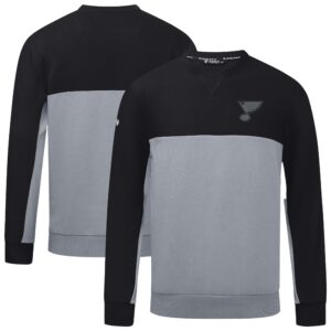 Men's Levelwear Black/Gray St. Louis Blues Legacy Nightfall Pullover Sweatshirt