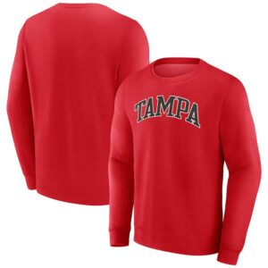 Men's Red Tampa Spartans Short Name Fleece Pullover Sweatshirt