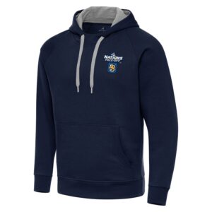 Men's Antigua Navy Finland Hockey 2025 4 Nations Face Off Victory Pullover Hoodie