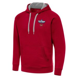 Men's Antigua Red Hockey Canada 2025 4 Nations Face Off Victory Pullover Hoodie