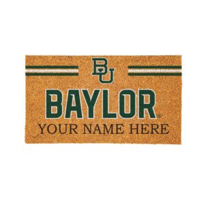 Baylor Bears 28" x 16" Personalized Team Logo Outdoor Coir Mat