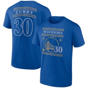 Men's Stephen Curry Royal Golden State Warriors Ugly Sweater Name & Number T-Shirt