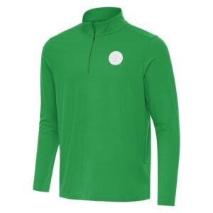 Men's Antigua  Kelly Green Boston Bruins St. Patrick Intent Quarter-Zip Pullover Top