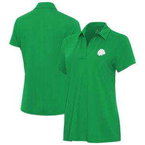 Women's Antigua  Kelly Green Chicago Blackhawks St. Patrick Era V-Neck Polo