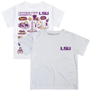 Youth Vive La Fete  White LSU Tigers Impressions Artwork T-Shirt