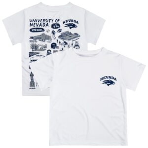Youth Vive La Fete  White Nevada Wolf Pack Impressions Artwork T-Shirt