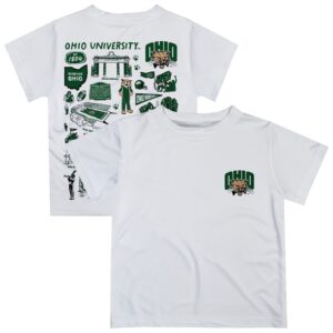 Youth Vive La Fete  White Ohio Bobcats Impressions Artwork T-Shirt