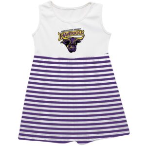 Girls Infant Vive La Fete  Purple Minnesota State Mavericks Striped Tank Top Dress