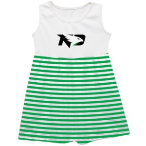 Girls Toddler Vive La Fete  Green North Dakota Striped Tank Top Dress