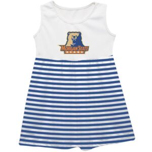 Girls Youth Vive La Fete  Royal Morgan State Bears Striped Tank Top Dress