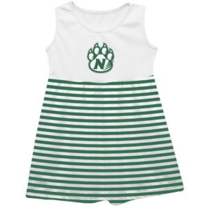 Girls Youth Vive La Fete  Green Northwest Missouri State Bearcats Striped Tank Top Dress