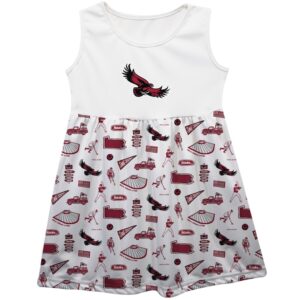 Girls Toddler Vive La Fete  White Saint Joseph's Hawks Impressions Artwork Tank Top Dress