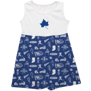 Girls Youth Vive La Fete  Royal Indiana State Sycamores Impressions Artwork Tank Top Dress