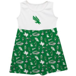 Girls Youth Vive La Fete  Kelly Green North Texas Mean Green Impressions Artwork Tank Top Dress